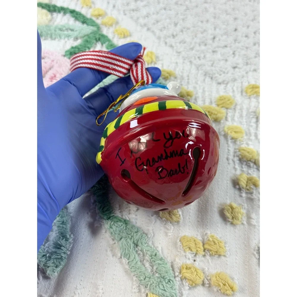 Living Quarters Red Bird Jingle Bell Christmas Tree Ornament Dolomite 4in